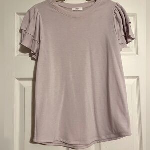 Cherish dusty pink top with flutter sleeves